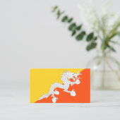 Bhutanesische Flagge, Flagge Bhutans Visitenkarte (Stehend Vorderseite)