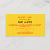 Bhutanesische Flagge, Flagge Bhutans Visitenkarte (Rückseite)