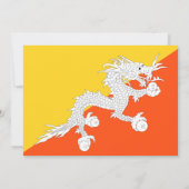 Bhutanesische Flagge, Flagge der Bhutan Wedding Einladung (Rückseite)