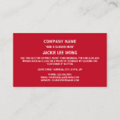 Bhutanesische Flagge und nationales Emblem, Flagge Visitenkarte (Rückseite)