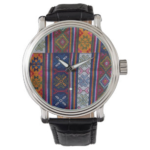 Bhutanesischer Textil Armbanduhr