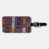 Bhutanesischer Textil Gepäckanhänger (Vorderseite horizontal)