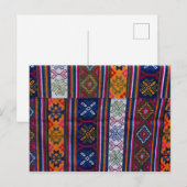 Bhutanesischer Textil Postkarte (Vorne/Hinten)