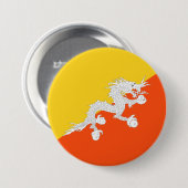 Bhutanische Flagge (Bhutan) (Donnerdrache) Button (Vorne & Hinten)