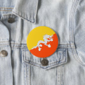 Bhutanische Flagge (Bhutan) (Donnerdrache) Button (Beispiel)