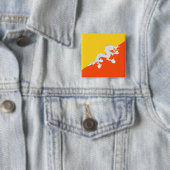Bhutanische Flagge (Bhutan) (Donnerdrache) Button (Beispiel)