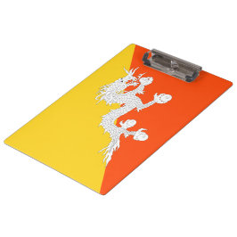 Bhutanische Flagge (Bhutan) (Donnerdrache) Klemmbrett