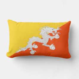 Bhutanische Flagge (Bhutan) (Donnerdrache) Lendenkissen