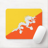 Bhutanische Flagge (Bhutan) (Donnerdrache) Mousepad (Mit Mouse)