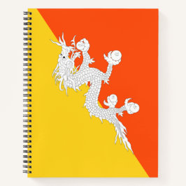 Bhutanische Flagge (Bhutan) (Donnerdrache) Notizblock