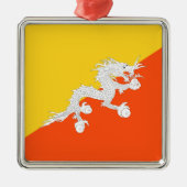 Bhutanische Flagge (Bhutan) (Donnerdrache) Ornament Aus Metall (Vorne)