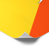 Bhutanische Flagge (Bhutan) (Donnerdrache) Poster (Ecke)