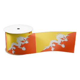 Bhutanische Flagge (Bhutan) (Donnerdrache) Satinband