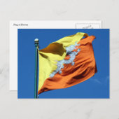 bhutanische Flagge Postkarte (Vorne/Hinten)