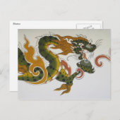 bhutanischer Drache Postkarte (Vorne/Hinten)