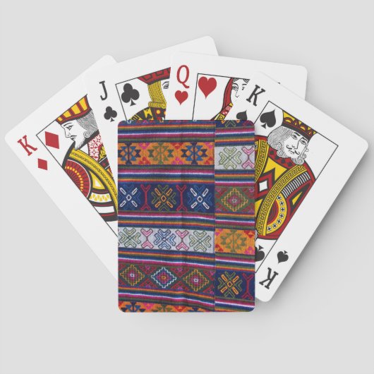 Bhutanischer Textil Spielkarten (Rückseite)