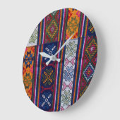 bhutanisches Textil Große Wanduhr (Winkel)