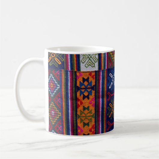 bhutanisches Textil Kaffeetasse (Links)