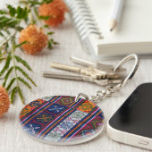 bhutanisches Textil Schlüsselanhänger (Vorderseite rechts)