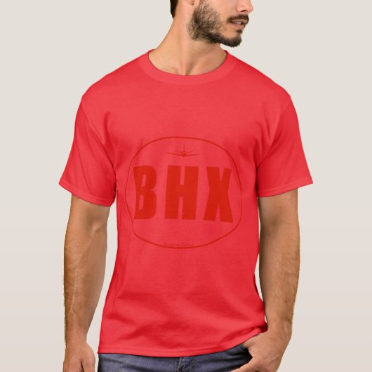 BHX Birmingham England Flughafen-Code 2 T-Shirt (Vorderseite)