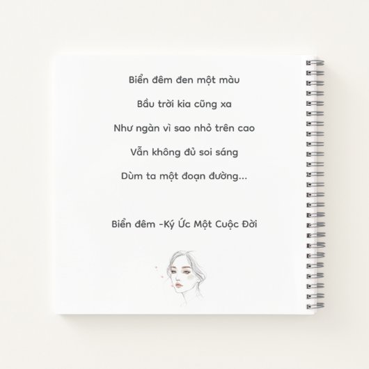 BIỂN ĐÊM- MemoryUs Journal Notizblock (Rückseite)