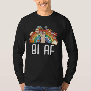 Bi AF Bisexueller Regenbogen-Stolz-Marsch Bisexual T-Shirt