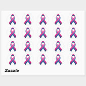 Bi Awareness Ribbon Round Sticker (Blatt)
