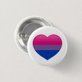 Bi Bisexual Flag Liebe Herz Button (Vorne & Hinten)