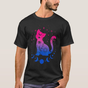 Bi Bisexual Pride Flag Farben Astronomie Katze LGB T-Shirt