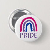 Bi Bisexual Pride Painted Crayon Rainbow Button (Vorne & Hinten)