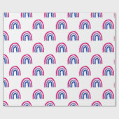 Bi Bisexual Pride Painted Crayon Rainbow Geschenkpapier (Flach)
