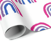 Bi Bisexual Pride Painted Crayon Rainbow Geschenkpapier (Rolleneckpunkt)