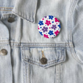 Bi Bisexuelle Blume Doodle Pink Blau Lila Button (Beispiel)