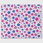 Bi Bisexuelle Blume Doodle Pink Blau Lila Geschenkpapier (Flach)