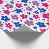 Bi Bisexuelle Blume Doodle Pink Blau Lila Geschenkpapier (Ecke)