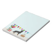 Bi-Black German Shepherd GSD Hund farbenfroh Gebur Notizblock (Rotiert)