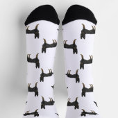 Bi-Black German Shepherd Niedlich Cartoon Dog Must Socken (Oben)