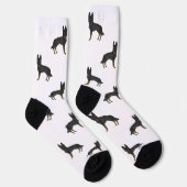 Bi-Black German Shepherd Niedlich Cartoon Dog Must Socken (Rechts)