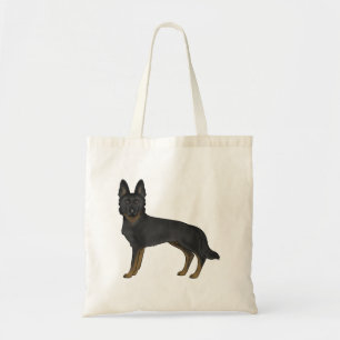 Bi-Black German Shepherd Niedlicher Cartoon GSD Do Tragetasche
