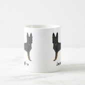 Bi-Black German Shepherd Niedlicher Hund mit Indiv Kaffeetasse (Mittel)