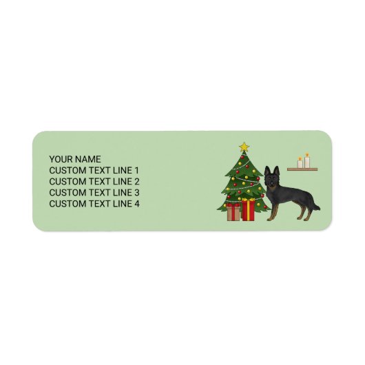 Bi-Black German Shepherd Weihnachtsbaum (Vorne)