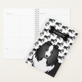 Bi-Black-Sheltie Hund mit Dog-Knochen und Name Planer (Anzeige)
