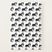 Bi-Black-Sheltie Hund mit Dog-Knochen und Name Planer (Rückseite)