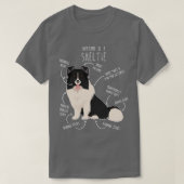 Bi Black Sheltie Shetland Sheepdog Anatomie T-Shirt (Design vorne)
