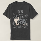 Bi Blue Sheltie Shetland Sheepdog Anatomie T-Shirt (Design vorne)