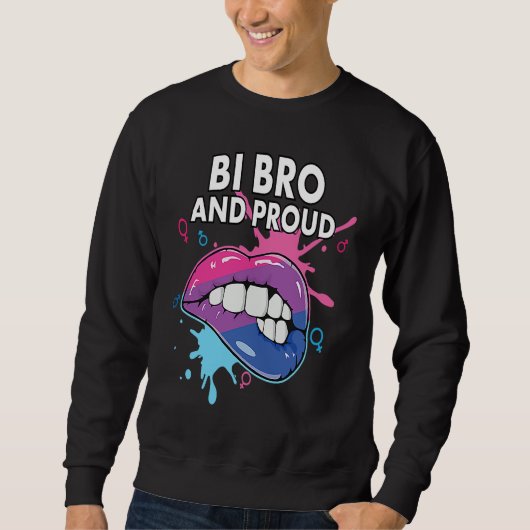 Bi Bro And Proud Bisexual Rainbow Pride Bisexualit Sweatshirt (Vorderseite)