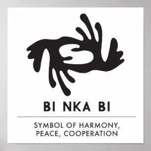 BI   DES BI-NKA Symbol der Harmonie, Frieden, Poster