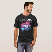 Bi Designed Bisexual Rainbow Pride März Bisexuali T-Shirt (Vorne ganz)