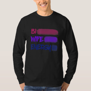 Bi-Ehefrau-Energiebänder Pinsellinie Bisexuelle Ge T-Shirt