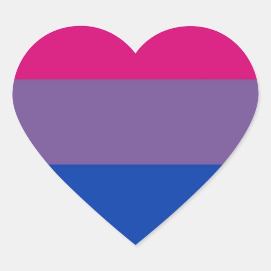 Bi Flag Fliegen für Bisexuellen Stolz Herz-Aufkleber (Vorderseite)
